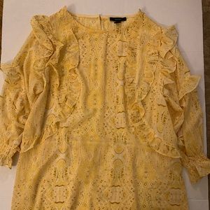 ✨MOVING SALE✨ Yellow ruffle mini dress